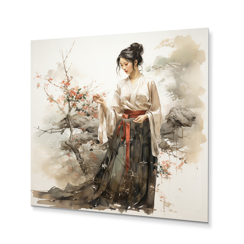 Asian Asian Beauty I - impression sans cadre sur métal, H 29 po x l 29 po x P 1 po