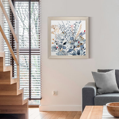 " Indigo & Ochre I - Premium Framed Canvas - Ready to Hang " Print