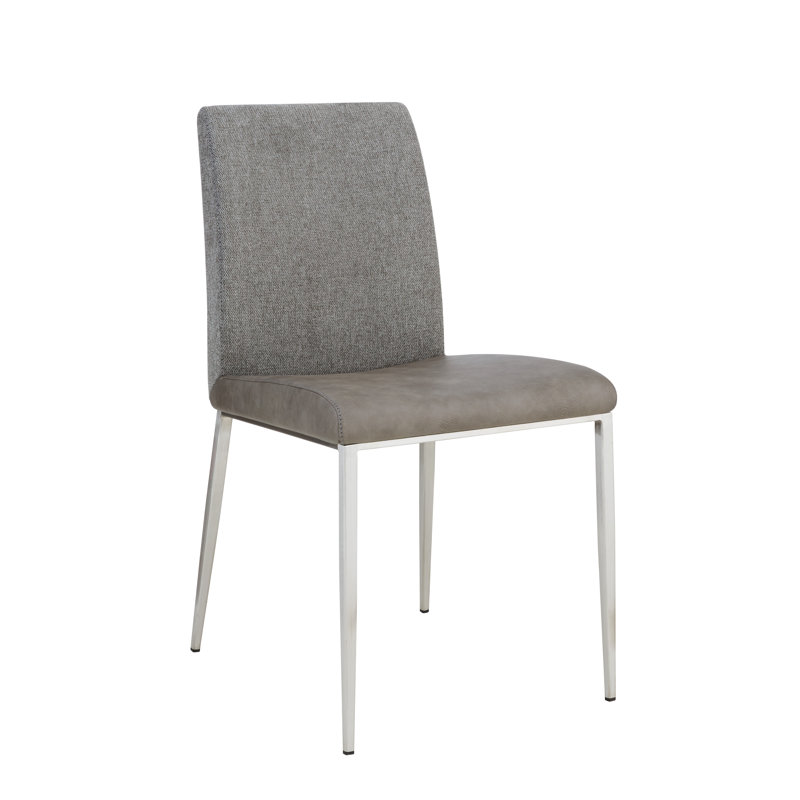 Chaise d'appoint rembourrée Shambrae, Gris clair