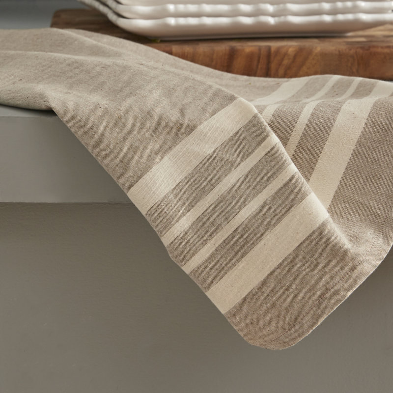 HORIZON Stripe Tea Towel, Chai