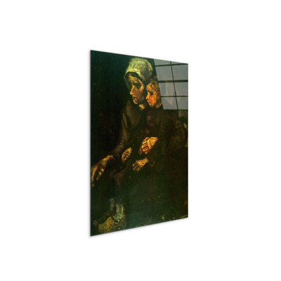 Child on Lap By Van Gogh Vincent 80cm H X 60cm W CrystalArt Material Acrylic Glass Effect, Frameless Panel Lightweight Ready to Hang