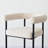 24" Upholstered Boucle Counter Stool with Arm