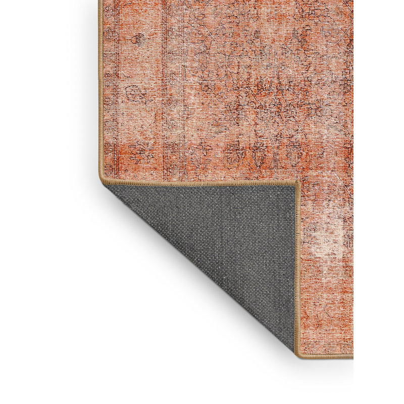 Tapis décoratif en laine rouge Sibert, Rectangle 8 pi x 10 pi