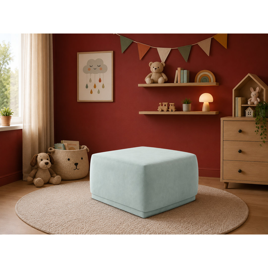 70cm Wide Velvet Pouffe Ottoman