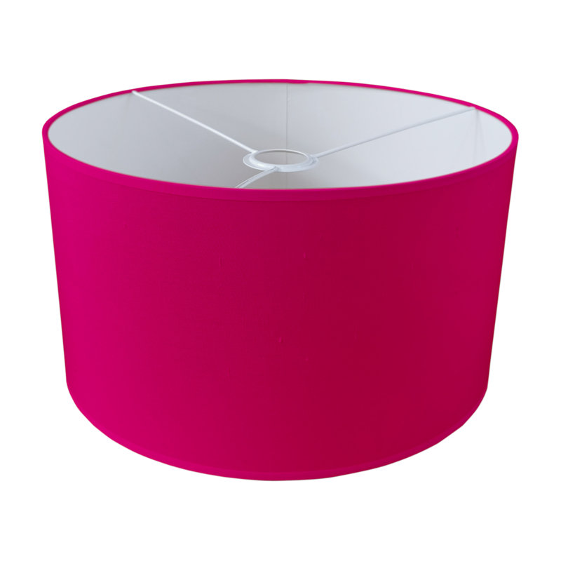 Lauryn 1 - Light White Cylinder Pendant, 30cm H x 50cm W x 50cm D, Hot Pink