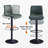 Lolar Swivel Bar Stools Set, Counter Height Bar Stools with Back, Adjustable Bar Stools 24" to 32", Faux Leather Bar Stools for Kitchen Island-1002076746-1002076740
