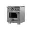 30 in. 4.2 cu. ft. 4 Burners Dual Fuel Range with Kucht Horus Thermostat-1809821346-1809821347