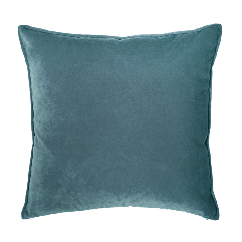 Franklin Washable Velvet Square Pillow Cover & Insert , Pavo, 22"H x 22"W
