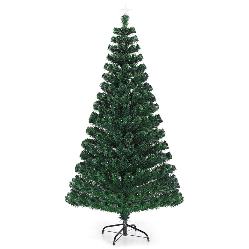 Arbre de Noël artificiel pin vert 6 pi avec 230 lumières multicolores préinstallées