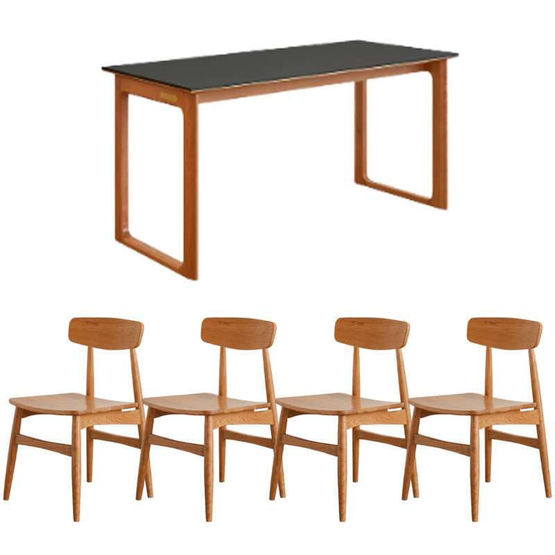 Table de salle à manger Simple, Black, 29.52"H x 55.11"L x 31.49"W
