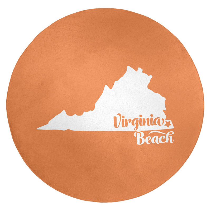 Tapis en poly-virginie beach, Rond 5 pi