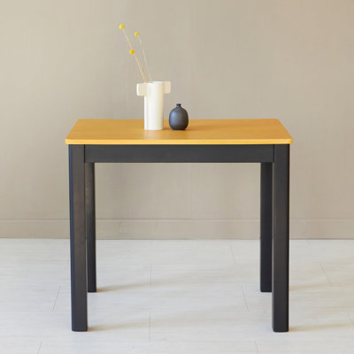 33.5" Cabin Style Modern Farmhouse Rectangular Solid Wood Dining Table