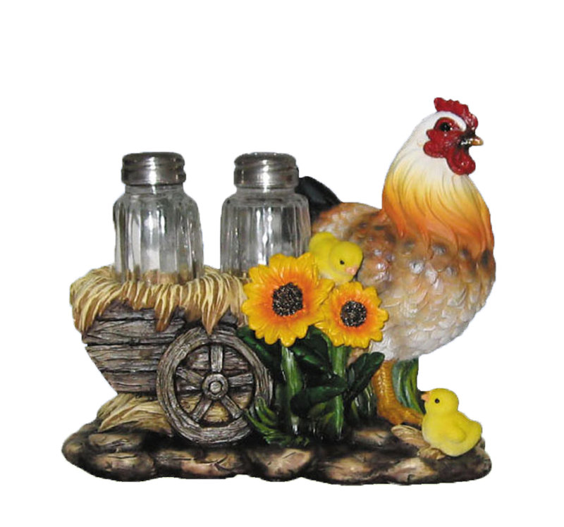 Salière et poivrière poule