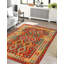 Tapis rouge pâle en laine New Age 5 pi x 6 pi 6 po Krishon