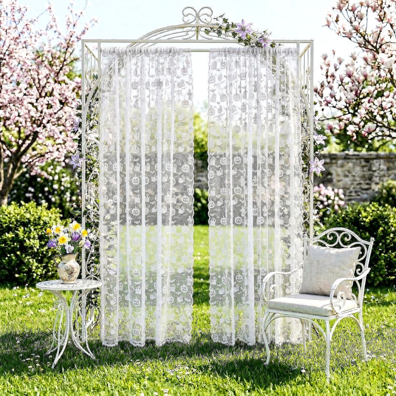 Sheer Curtain Pair, 137 cm Width x 274 cm Drop