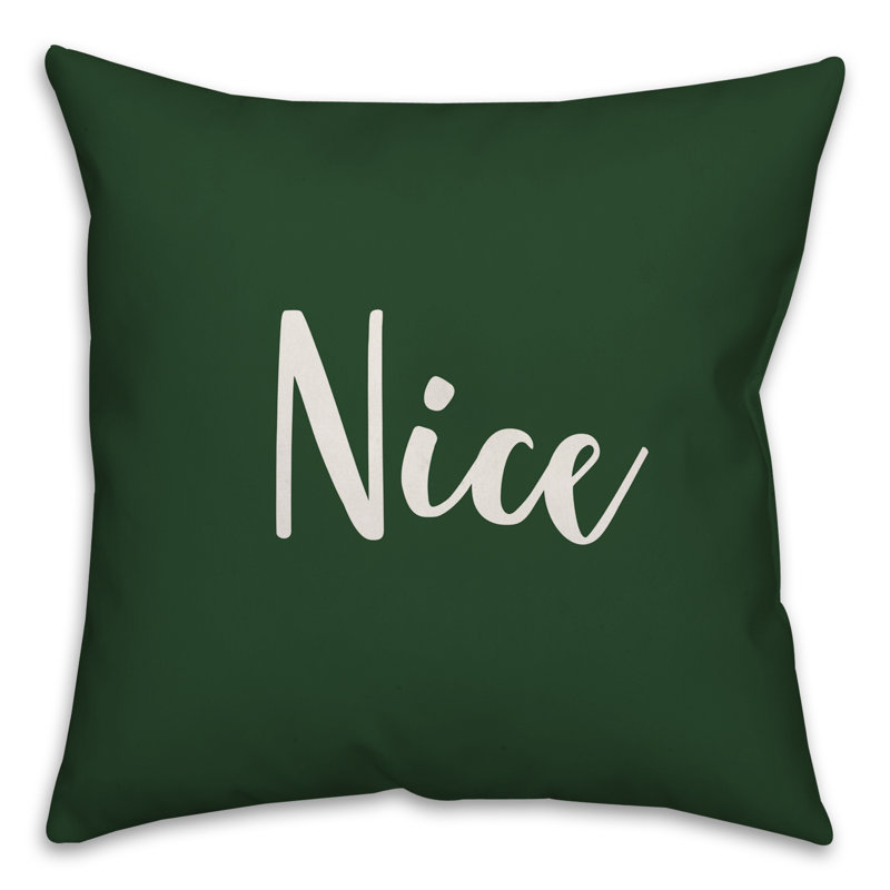  Nice Throw Pillow, Pillow Cover, Dark Green