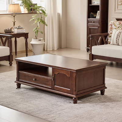 American rectangular walnut end table