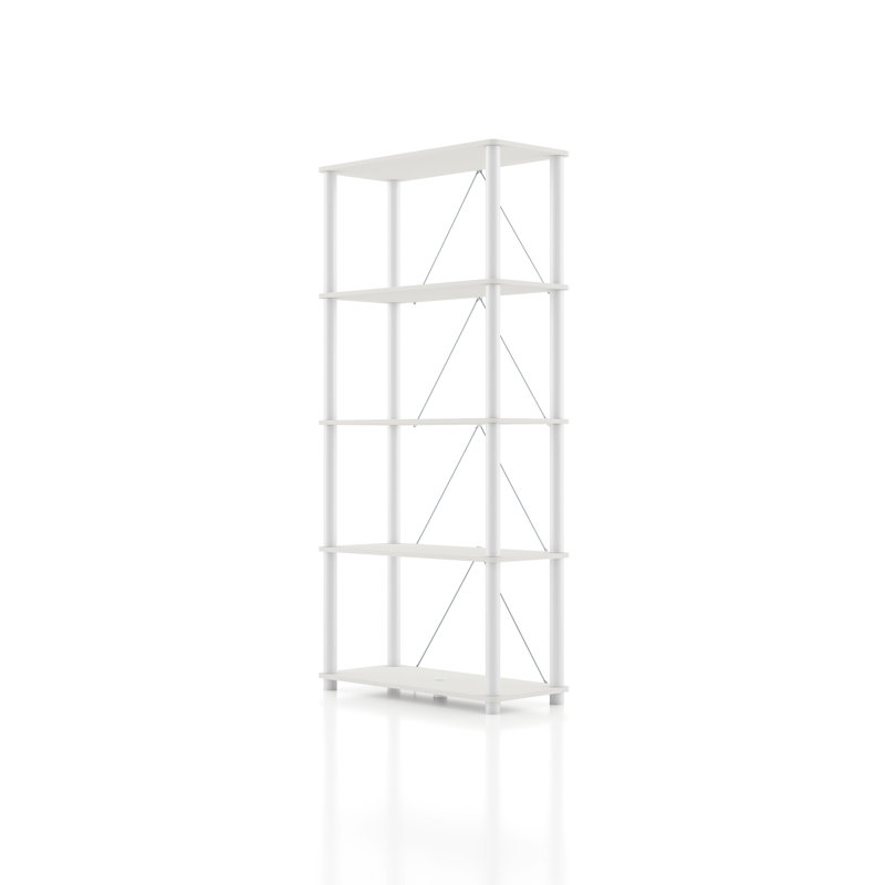 Terzenbach Wide Storage Shelving, White, (5 Shelves) 58.22"H x 27.55"W x 12"D