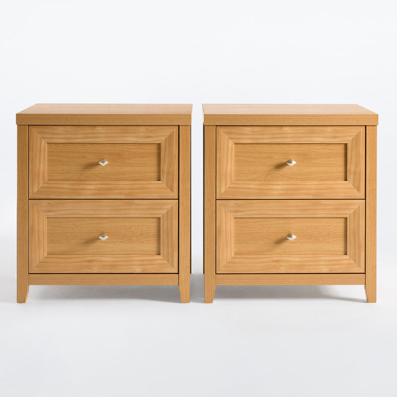 Ensemble de chambre à coucher 3 pièces Cleckheat, Chêne miel