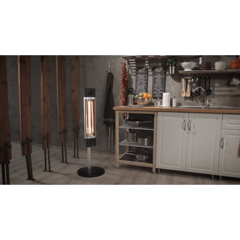 Veito 1800W 6000 BTU Electric High Efficiency Tower Space Heater and with Digital Display, Black