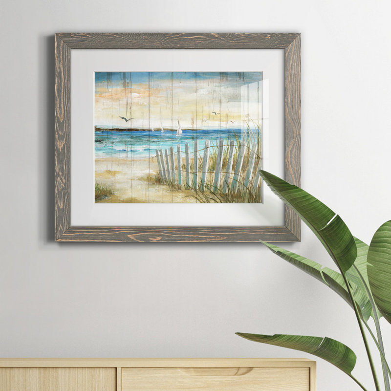 «Coastal Causeway» par J Paul, reproduction d'art sur papier encadrée, Gris, H 24 po x l 18 po x P 1,5 po