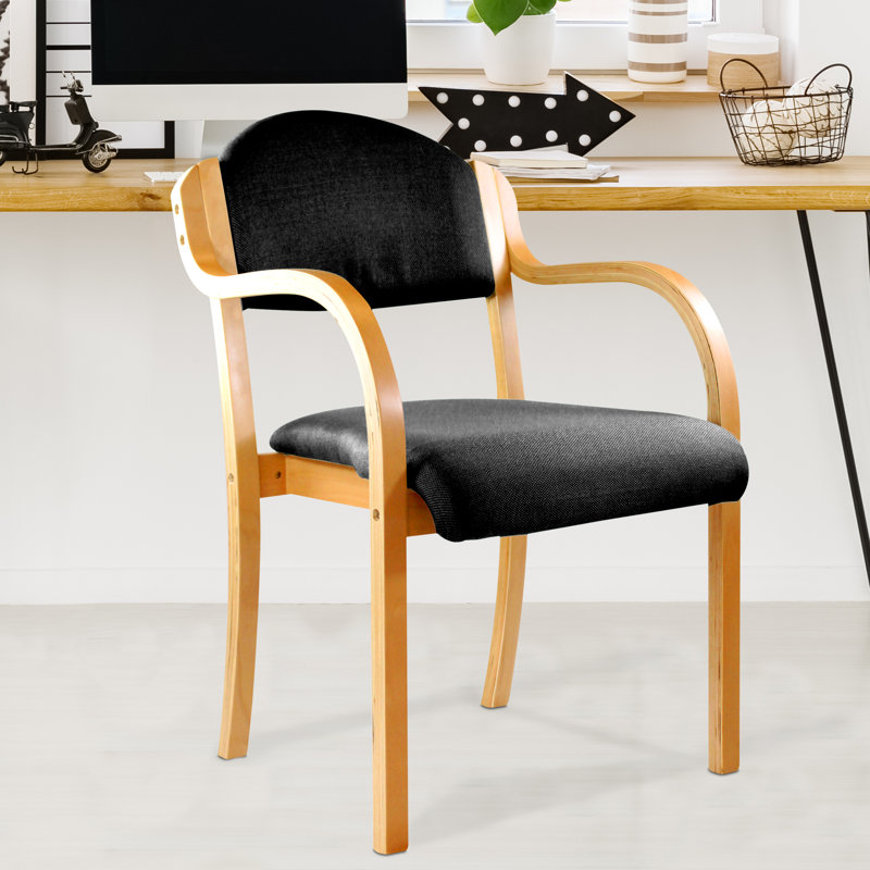 Villebois Bentwood Stacking Chair with Cushion, Black