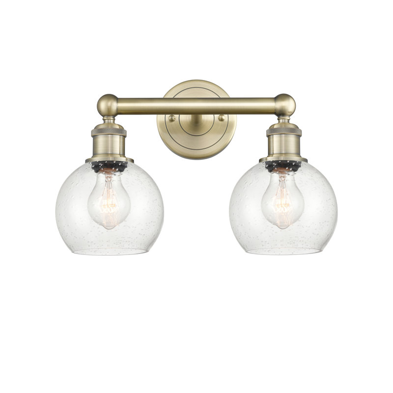 Cambria 2 - Light Dimmable Vanity Light, Seedy, Antique Brass