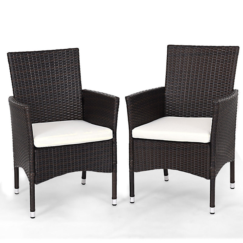 Anaid Wicker Outdoor Lounge Chair, Brown
