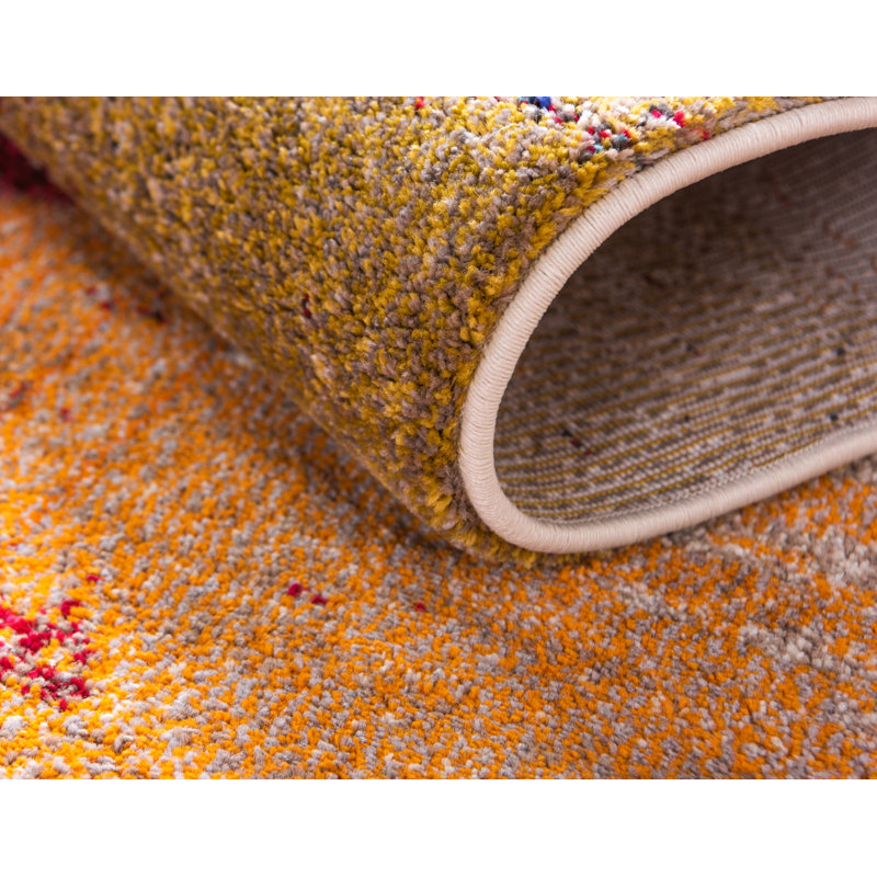 Rizer Washable Abstract Indoor Rug, Round 6'1"