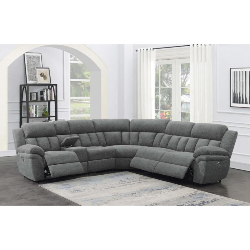 Roby 6-Piece Modular Reclining Sectional Sofa Charcoal