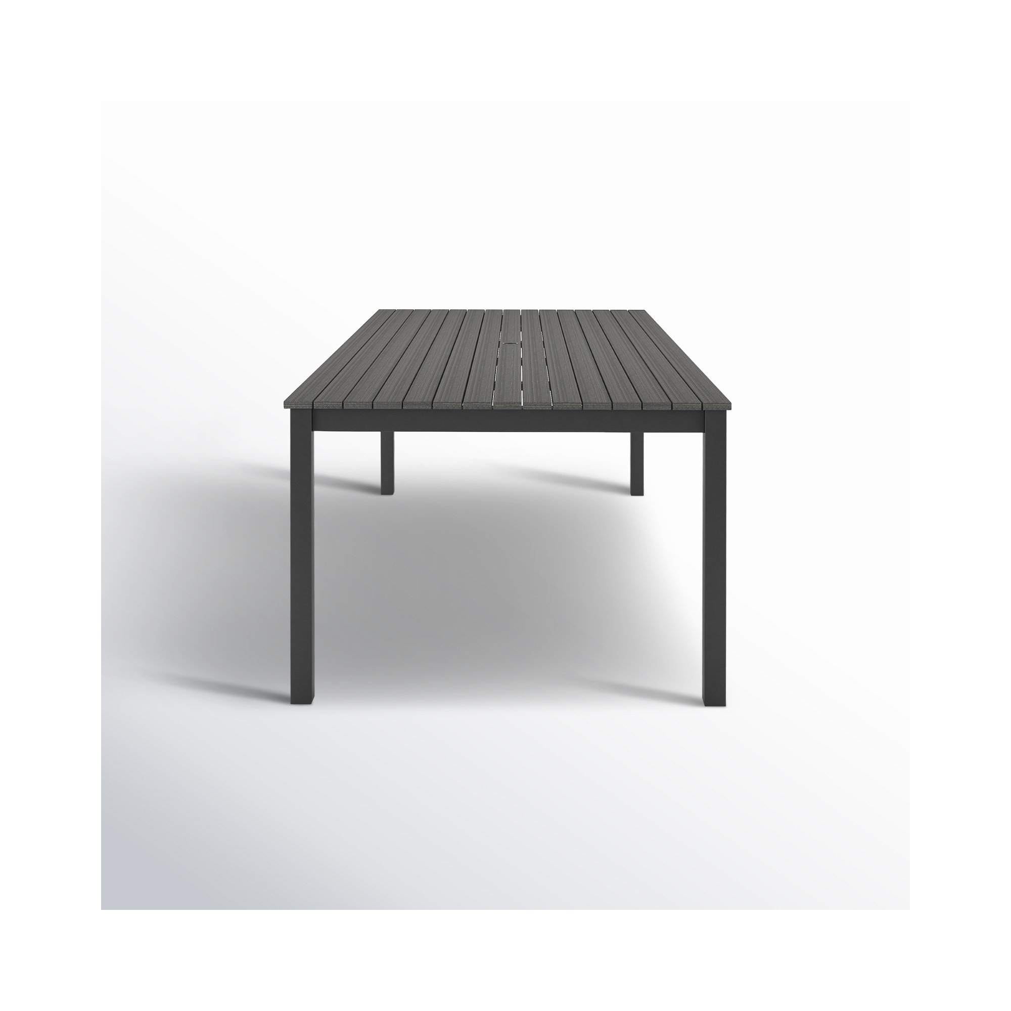 Townsend Outdoor Rectangular Patio Dining Table, Gray, 41" W x 83" L x 29" H