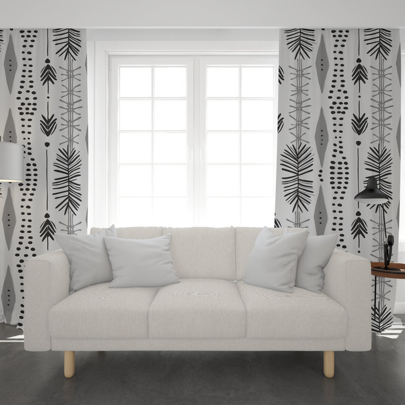 Paire de rideaux obscurcissant en polyester filey, L 20 po x H 52 po