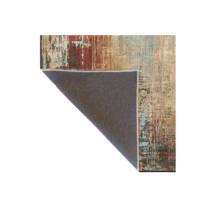 Tapis décoratif en coton multicolore Modern, Tapis de couloir 2 pi 6 po x 6 pi 7 po inclus