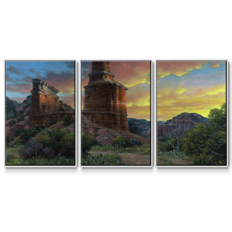Spell Of The Palo Duro 3 pièces, H 36 po x l 75 po x P 2 po, Blanc