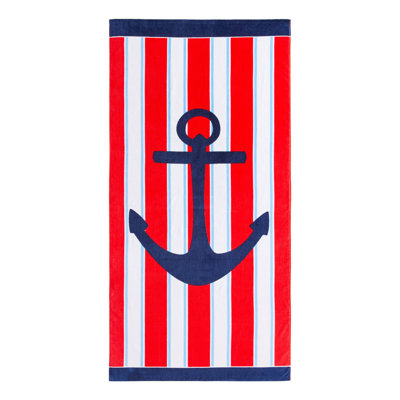 Jonathan Adler Big Anchor Beach Towel