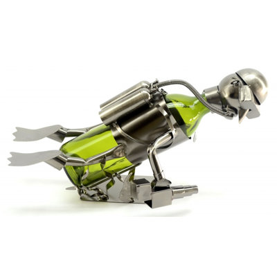 Scuba Diver 1 Bottle Tabletop Wine Bottle Rack by Three Star Im/Ex Inc.