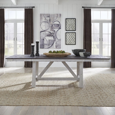 Scholten Trestle Dining Table w/ Two 18" Leaves