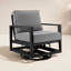 Chaise d'extérieur en métal avec coussins Brittanny