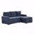 Basic Sectional Sofa, Soft  Upholstered  Sofa Bed With Storage Space