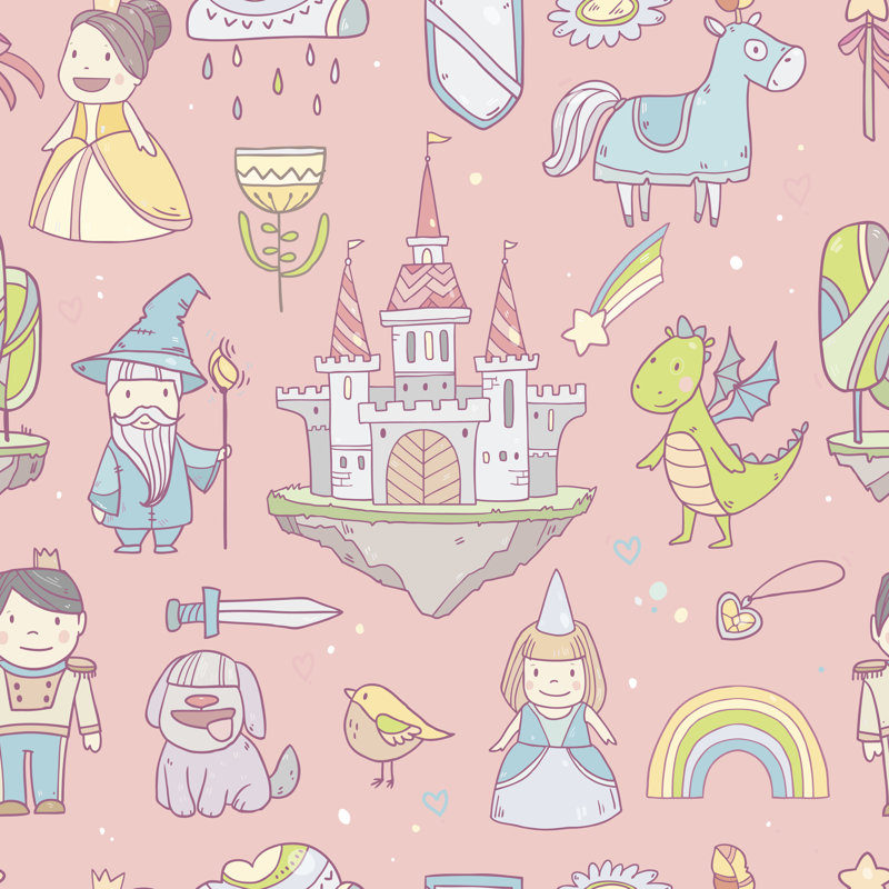 Fairy Castle by Olarty - Wrapped Canvas Print, 30cm H x 30cm W