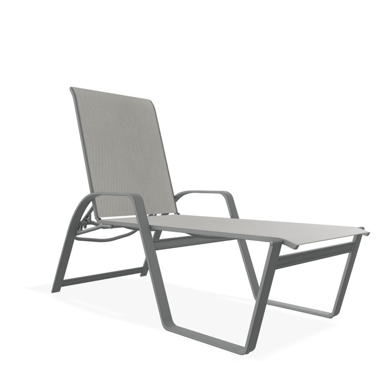 Holna Outdoor Rust-Resistant Metal Chaise Lounge