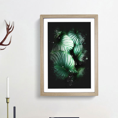 Gathered Green Plant Leaves - Framed Print