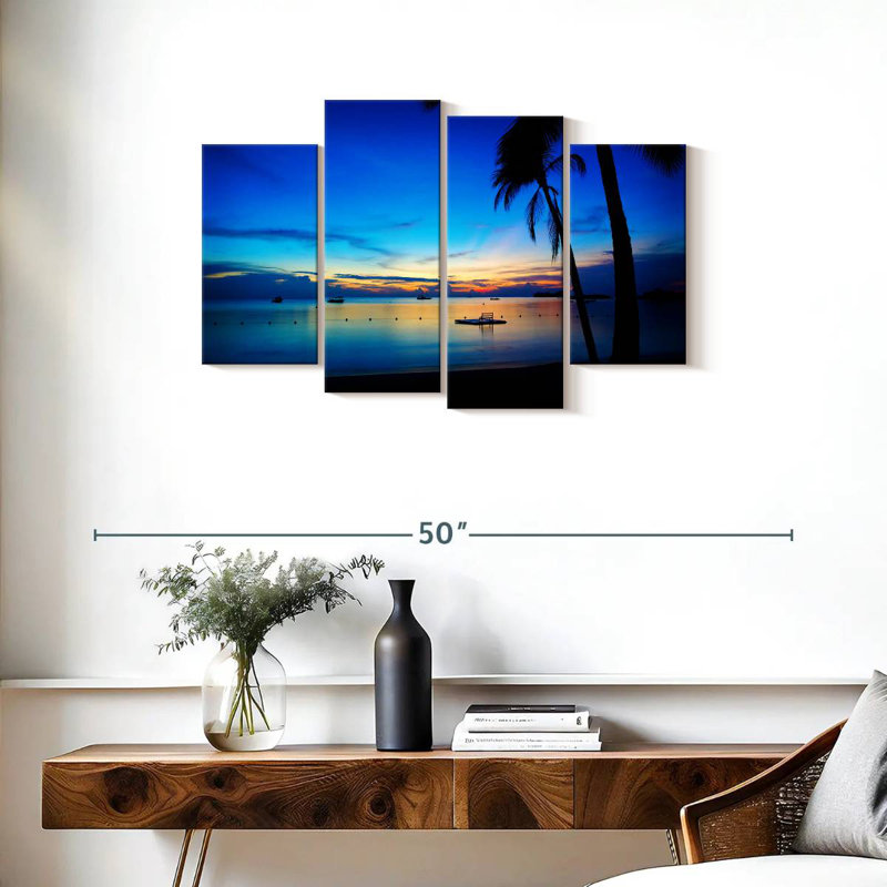 Gillard, Jamaïque, plage, crépuscule, H 22 po x l 36 po