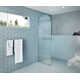 Maven 28 in. x 86.75 in. Fully Frameless Arched Fluted Single Fixed Shower Panel