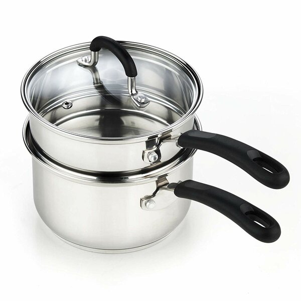 Cook N Home 2 Quarts Double Boiler, Stainless Steel Melting Pot for Butter  Cheese, Silver & Reviews