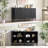 65" Fluted Sideboard Buffet Cabinet Set of 2, Modern TV Stand Media Console with Adjustable Shelves and Metal Legs for Living Room Dining Room-2027125051