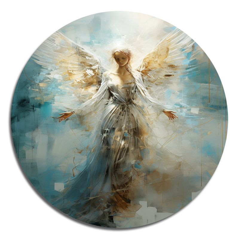 Peters - art spirituel rond en métal, H 16 po x l 16 po
