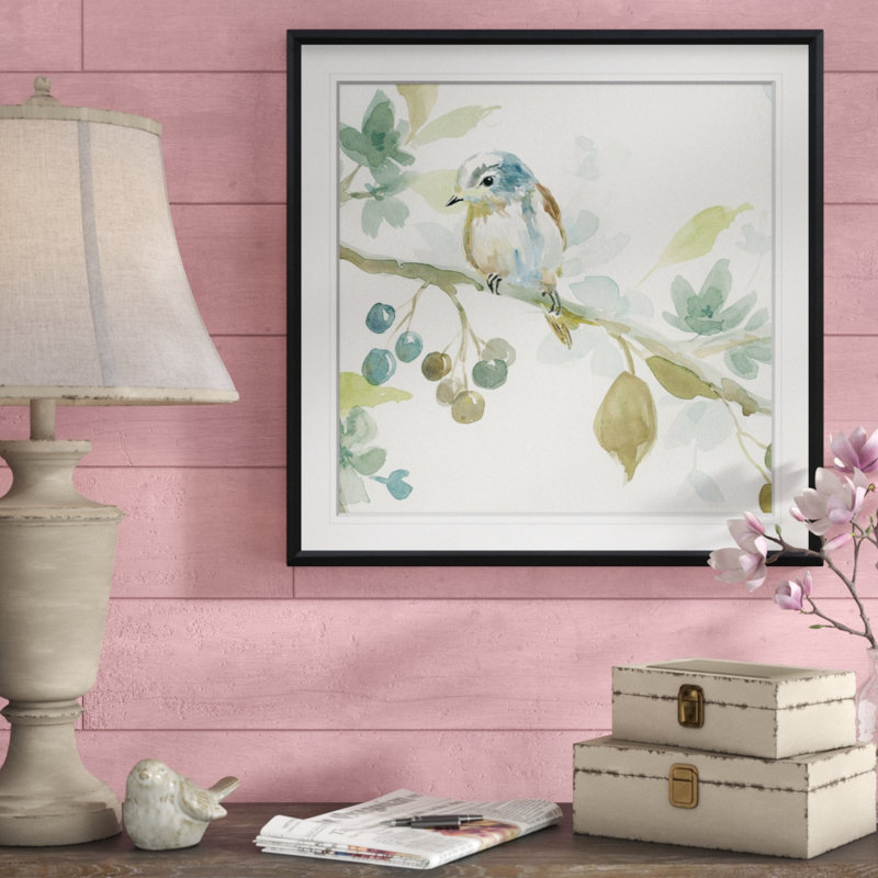 Spring Melody II - impression sur papier, H 16 po x l 16 po x P 2 po, Cadre noir