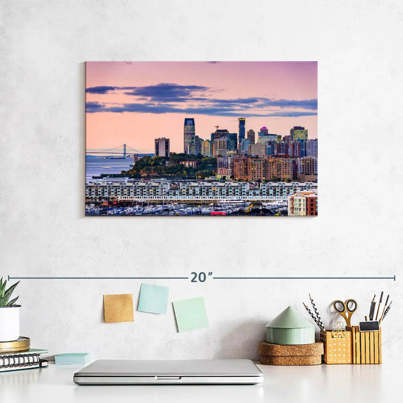 Hannes Jersey City Skyline, H 8 po x l 12 po