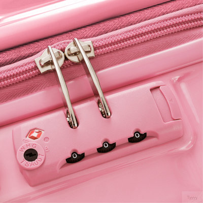 Luggage Sets 5 Piece, 20-Inch With USB Port, ABS Durable Suitcase With Travel Bag, ABS+PC Hard Shell Luggage With Spinner Wheels, Pink